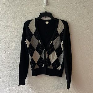 Cashmere blend Argyle Sweater Size Small
